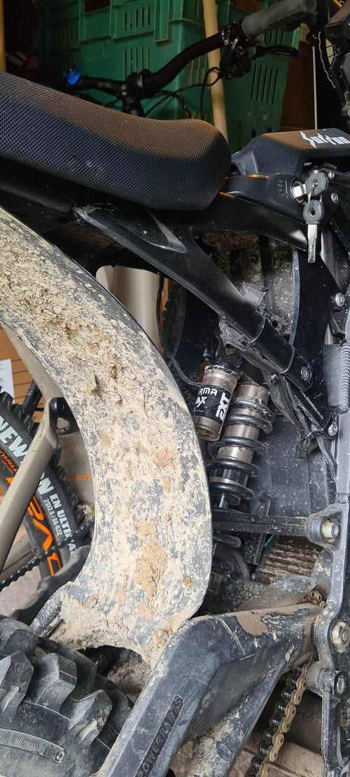 Dirt eBikes NZ Surron strong flexible ppe shock assembly cover